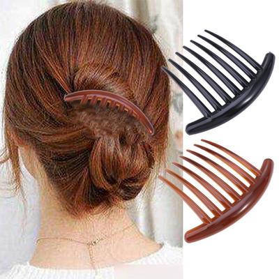 אביזרי שיער נפח בופנט קוקו מסרק שיער 7 שיניים מוסיפים רב-תכליתיים קליפס שיער DIY סלון מזלג שיער לבנות נשים