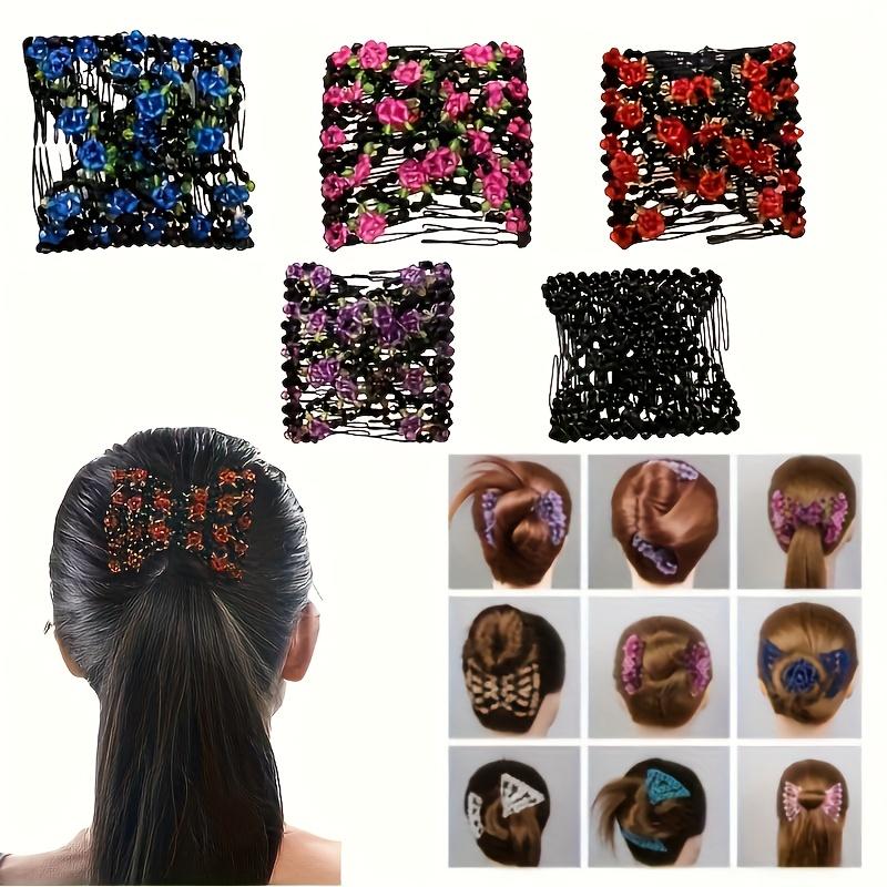 Stretch Combs for Girl, Magic Beading Hair -DoCombuble Clips Hair Styling Accessories for Accessories Girls Hair Beauty
