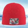 Floral Red Pattern Leaves Artwork Unisex Women Unisex Knitted Hat Beanie Pullover Cap Winter Thermal Warm Christmas Outdoor Cycling
