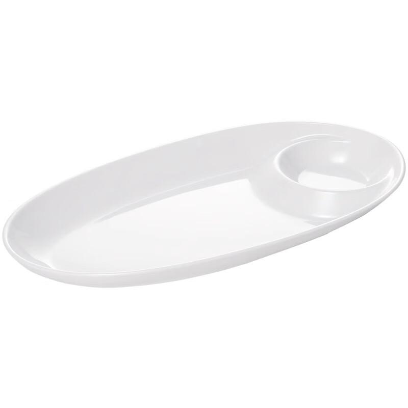 AVADEN Melamine Divided Dumpling Plate