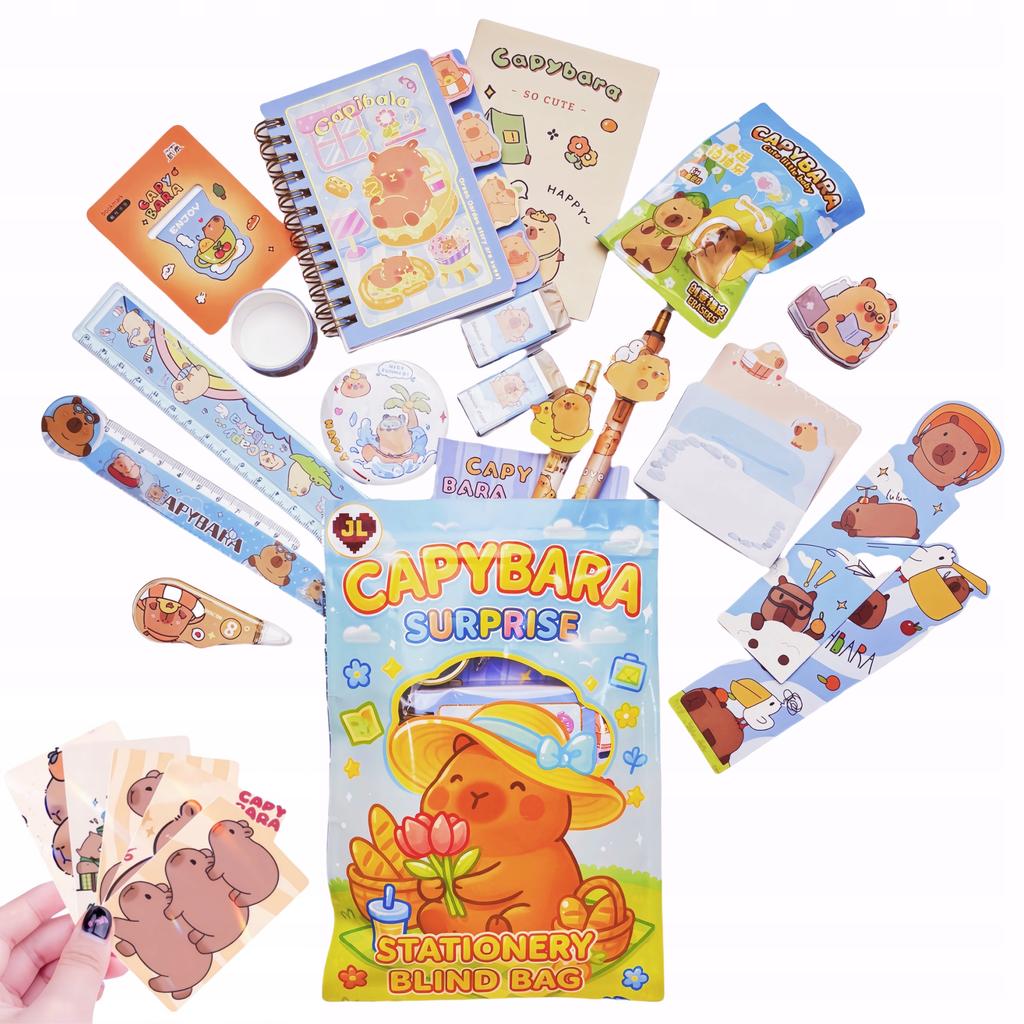 Capybara Back to School – Surprise Set, School Supplies, Stationery