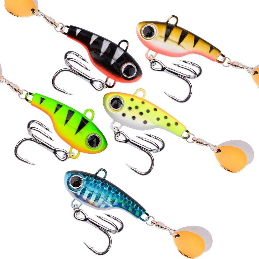 

5pcs Set 5g 11g 14g 17g 20g Fishing Lure With Spoon Vibration Spinner Sinking Bait Outdoor Sports 5 color-5g