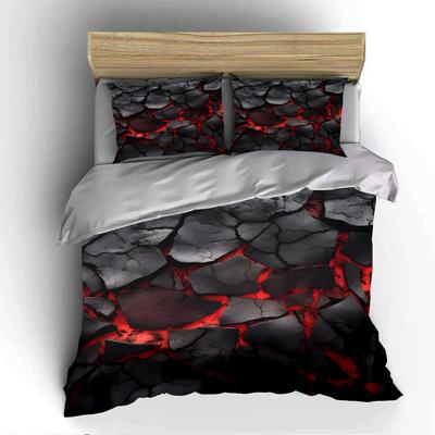 Cracked Lava Design Bedding Set Bedding Duvet Cover Set Duvet Cover Pillowcases (1 * Duvet Cover 2 * Pillowcases, Without Duvet Insert)