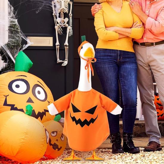 Autumn Goose Outfit Thanksgiving Halloween Christmas Goose Costume Holiday Lawn Goose Clothes