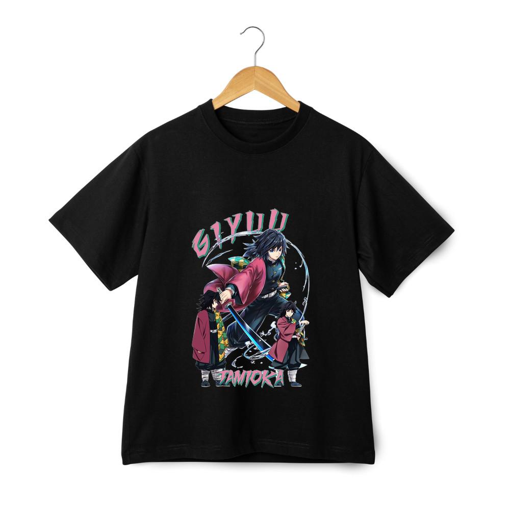 

Giyu Tomioka Anime Graphic T-Shirt - Demon Slayer Water Style Streetwear Tee S