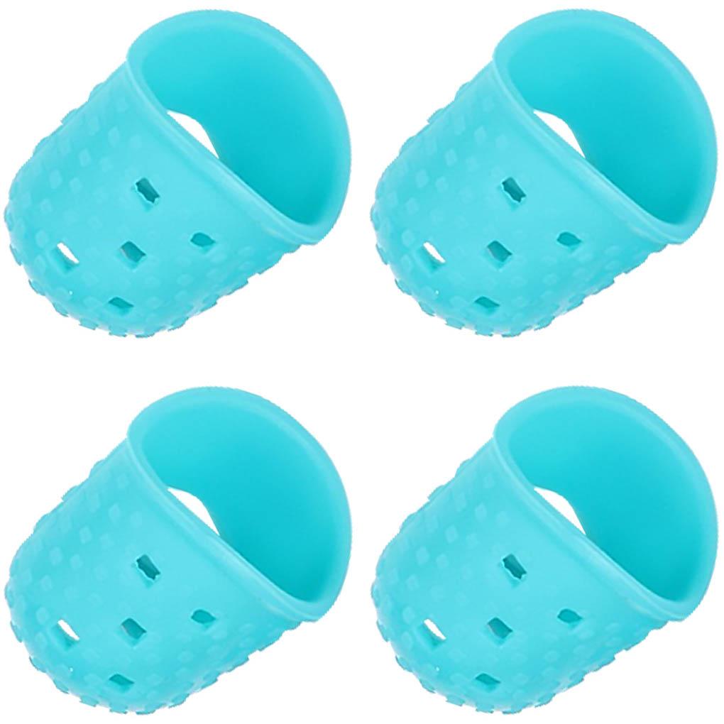 4pc Guitar Playing Left Hand Protector Ukulele Guitar Fingertip Protective Cover