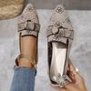 2024 Breathable Lightweight Slip-on Fashion Shoes with Bow, Pointed Toe, and Plus Size Options