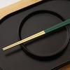 LAYANA a Luxurious Gift Stainless Made In Gold-Rimmed Chopsticks, Idea. Gold-plated Chopsticks, 23cm, SUS18/10 Steel, Taiwan, Green.