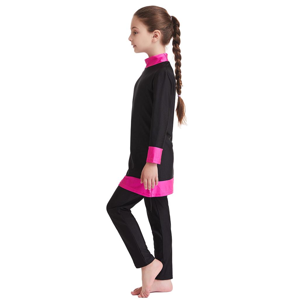 Swimsuit Girls 3pcs Long Sleeve Kids Swimwear Muslim Islamic Swimming Suit Sets