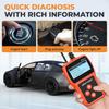 OBD2 Scanner with Battery Tester - Code Reader Engine Fault Scanner Diagnostic Scan Tool for OBD II Protocol Cars Since 1996, Real-Time Data