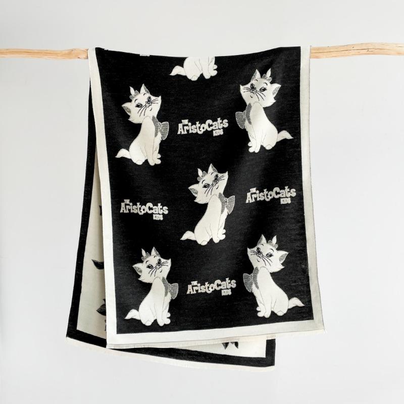 New cute college style imitation cashmere scarf female kitten double-sided fringed warm shawl versatile comfortable scarf trendy