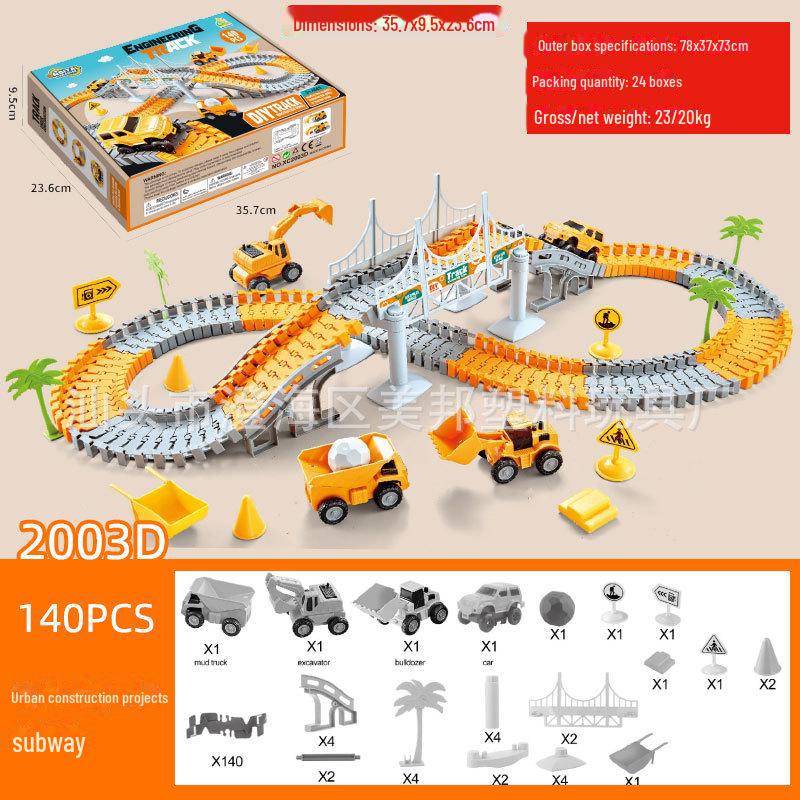Elektrická dinosauří dráha s montážním ruským kolem pro děti
