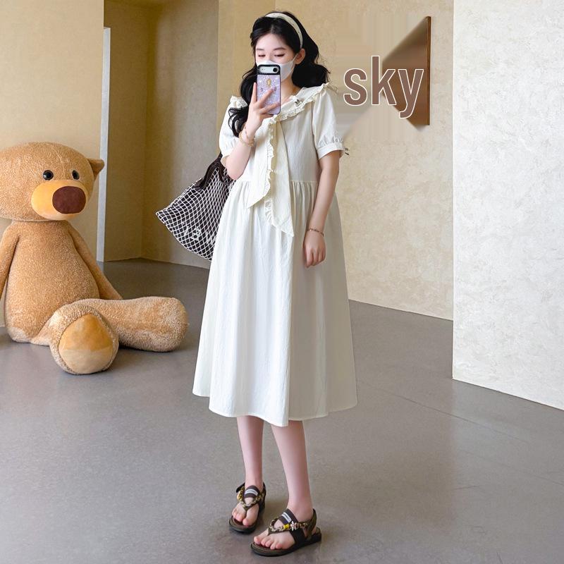 Summer 2026 Fresh & Trendy Plus Size Cotton Nursing Maternity Dress for Stylish Moms XL
