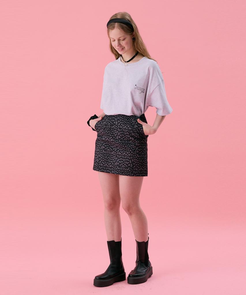 Jun Jun Space Vol11.Leopard Mini Skirt_Black(Vol11.Leopard Mini Skirt_Black)