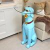 Dobermann Begrüßungshund Nordisches Glas Tablett Ornament - Bodenstehende Indoor Dekoration für Wohnzimmer oder Arbeitszimmer