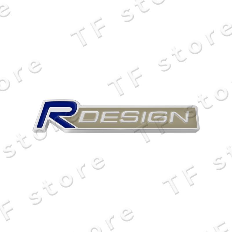 R Design Logo Car Front Grille Emblem Sticker For Volvo XC60 XC40 XC90 S40 S60 C30 V60 Car Side Fender Rear Trunk Badge Decor