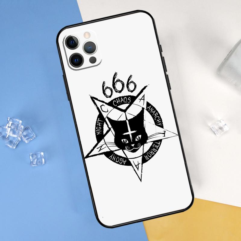 Gothic Witch Satan Phone Case For iPhone 16 15 13 11 12 14 Pro Max Mini X XR XS Max Plus Soft Cover