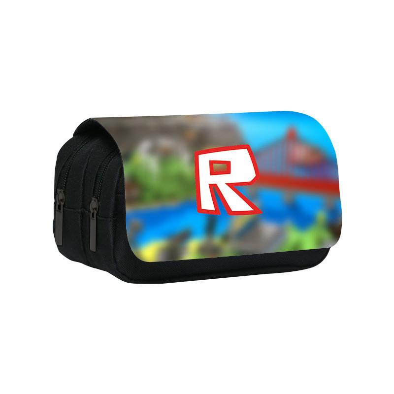 Roblox Muster Doppelschicht Flip Cover Schüler Schreibwaren Aufbewahrung Federmäppchen Für Kinder Und Jugendliche
