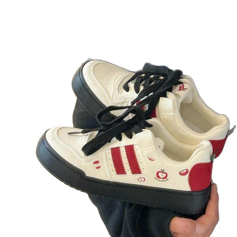 Original New Year's Red Apple Low-top Children Spring and Autumn Korean Versatile Students Platform Sports Shoes