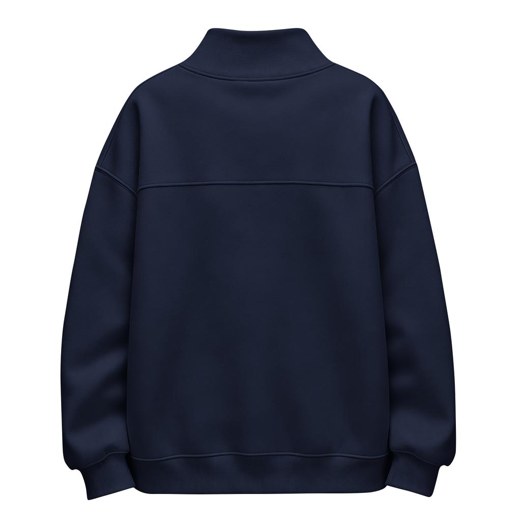 Women's Color Neck Loose Fit Long Sleeve Pullover Sweatshirt Top for Casual Everyday Wear