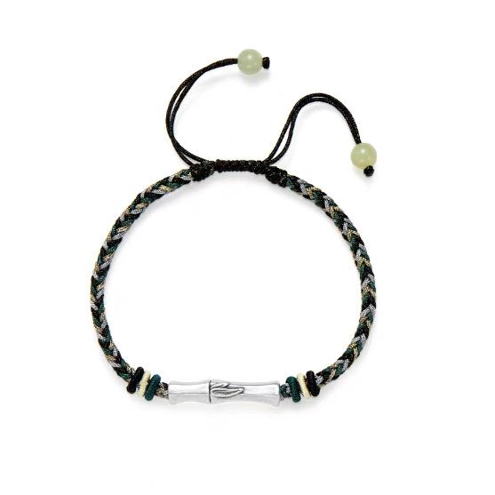 

S999Pure Silver Bamboo Bracelet, Handmade, Valentine s Day Gift Pure Silver Bamboo Bracel