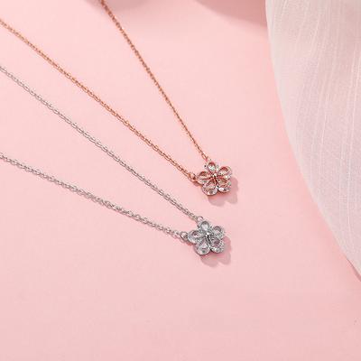 Fresh Flower Necklace with Simple Temperament and Niche Sense of Collarbone Chain for Women