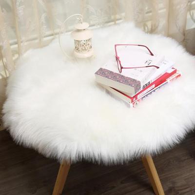 Artificial Fllor Carpet Seat Cushion , White