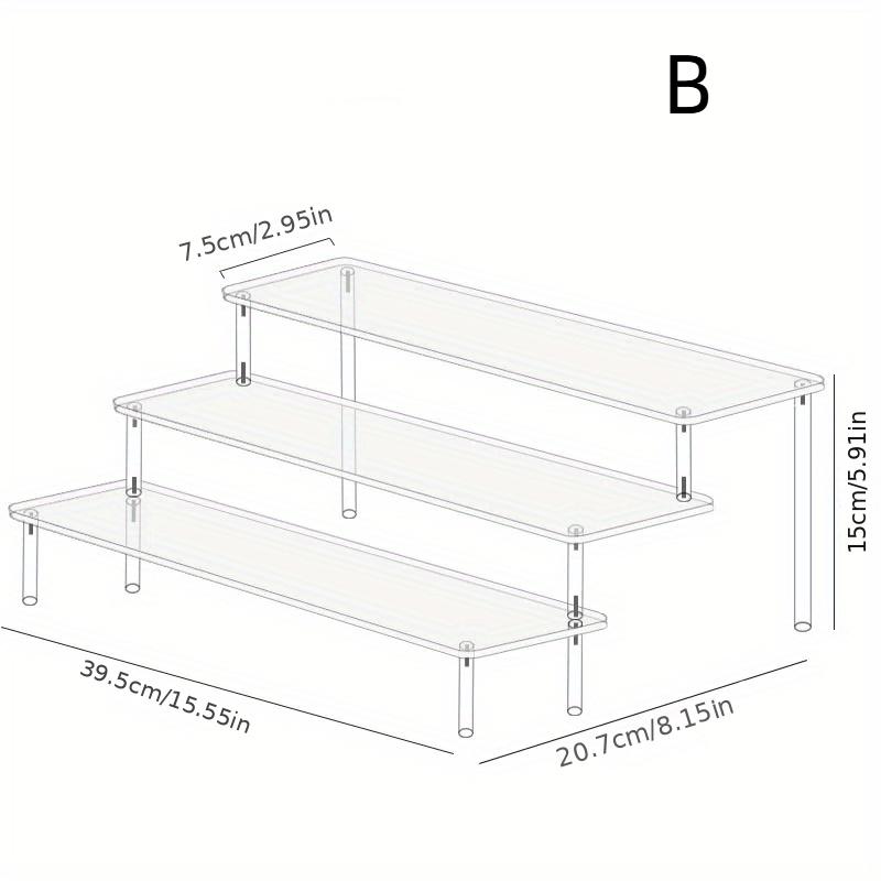 1pc Shiny Acrylic Perfume Organizer - Multi-Level Display Stand for Anime Car Models & Mini Toys