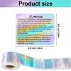Silver Labels 1.5x1.8Inch Self-Adhesive Holography Wax Melting Warning Sticker Roll Waterproof Decal for Wax Package
