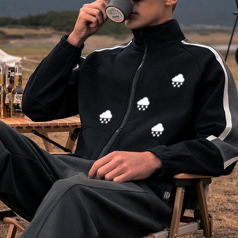 Rain Logo Silver Reflective Tapes Iron On Patches Vinyl Film Hoodies Diy Heat Transfer Clothes Stickers Parches Ropa Arts Crafts