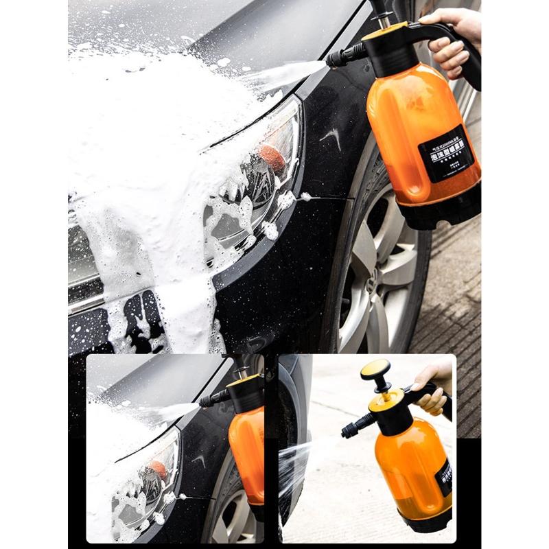 Multi-functional Hand Pump Foam Sprayer Nozzle Hand Pneumatic Foam Cannon Auto Wash Spray Bottle Car Window Cleaning 2L