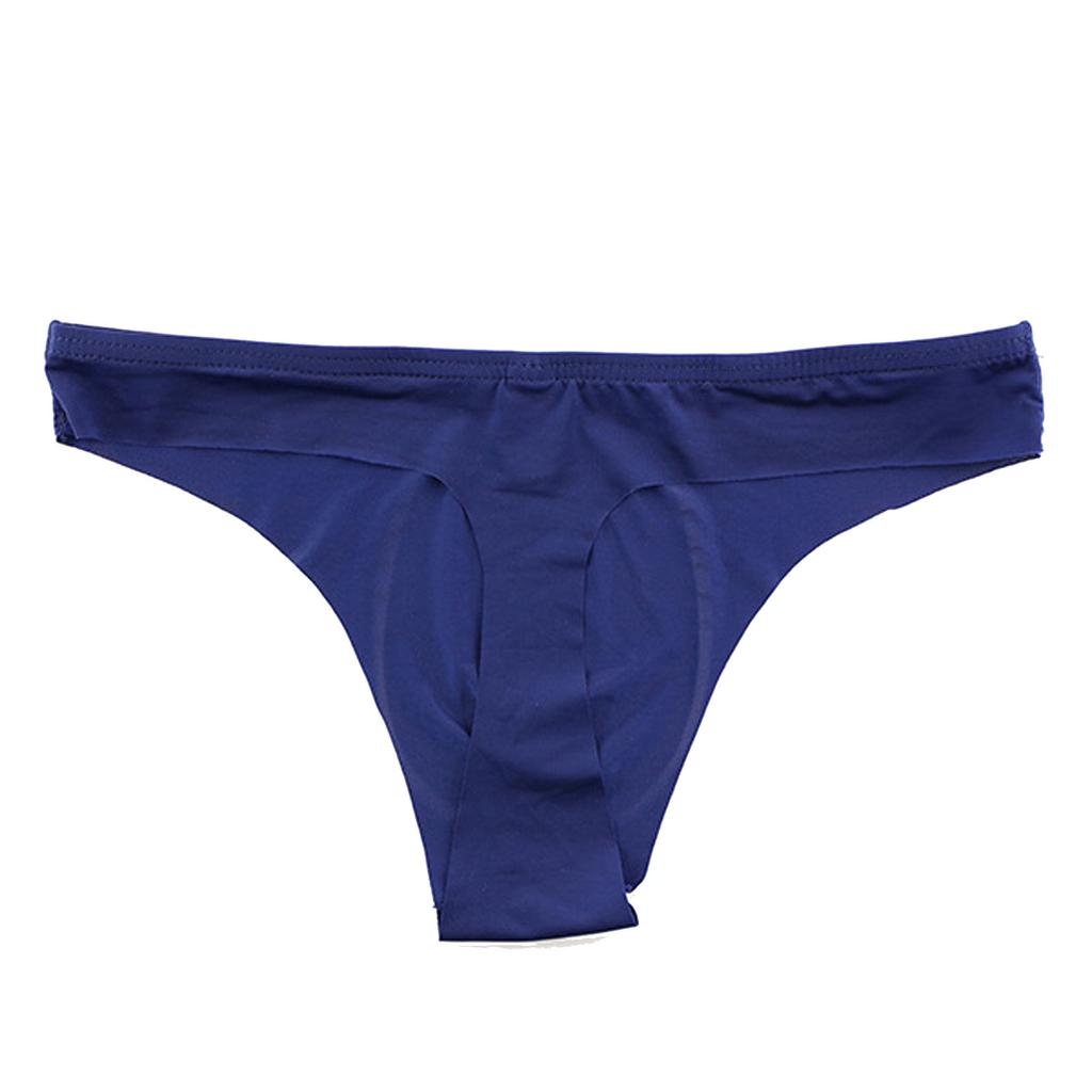 Lenjerie tanga pentru bărbați, fără sudură, cu talie joasă, sexy, cu uscare rapidă, din mătase de gheață
