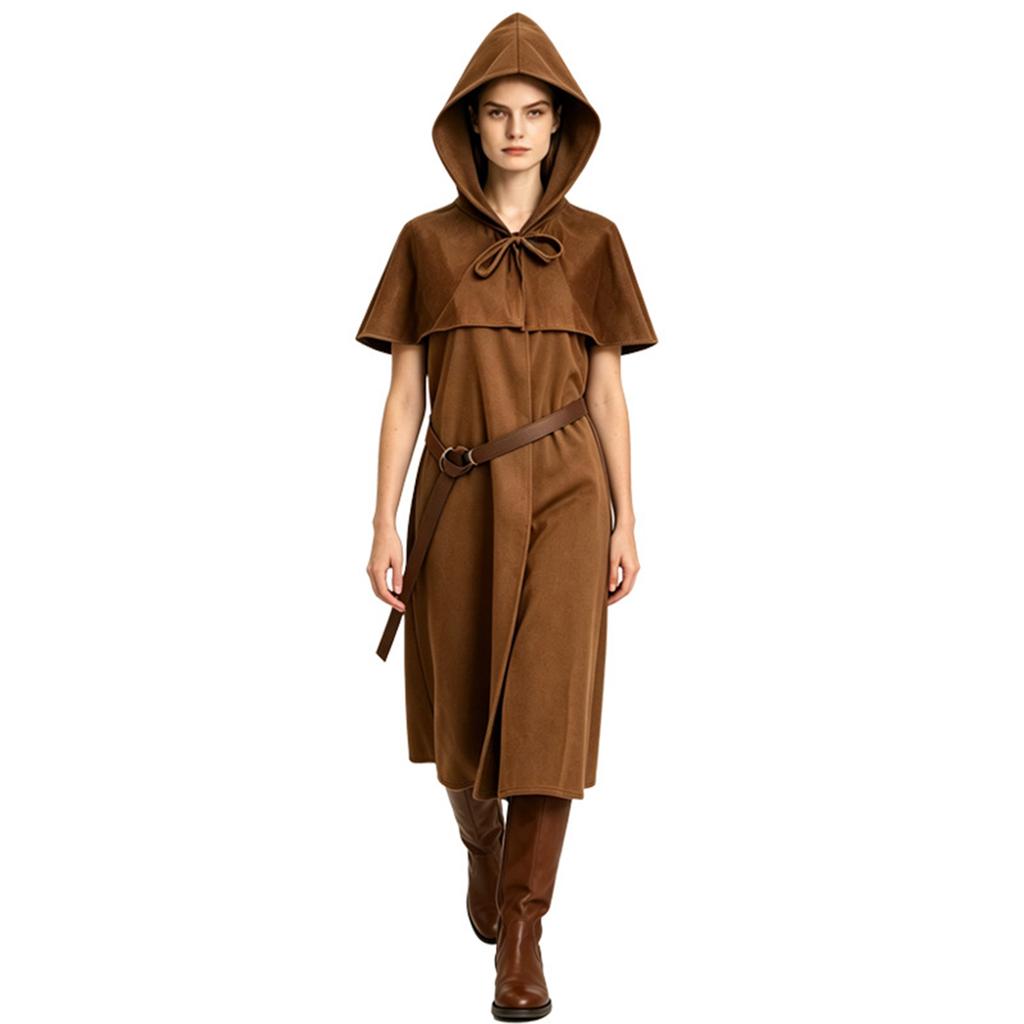 Hooded Cloak Robe for Costume Stage Performance
