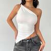 Women's Spring&Summer Irregular Hem Strapless Sweet Spice Style Tank Top