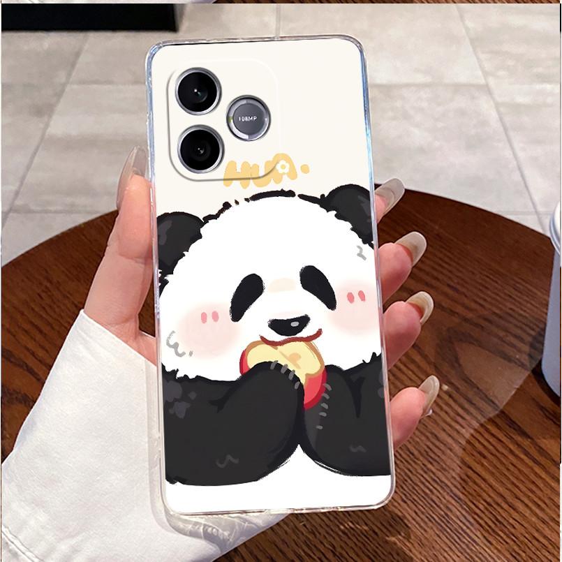 Shockproof Phone Case For Honor 600 Lite 5G/Honor 500 Smart 5G Transparent TPU Soft Casing Fashion Cute White Furry Bear Shell