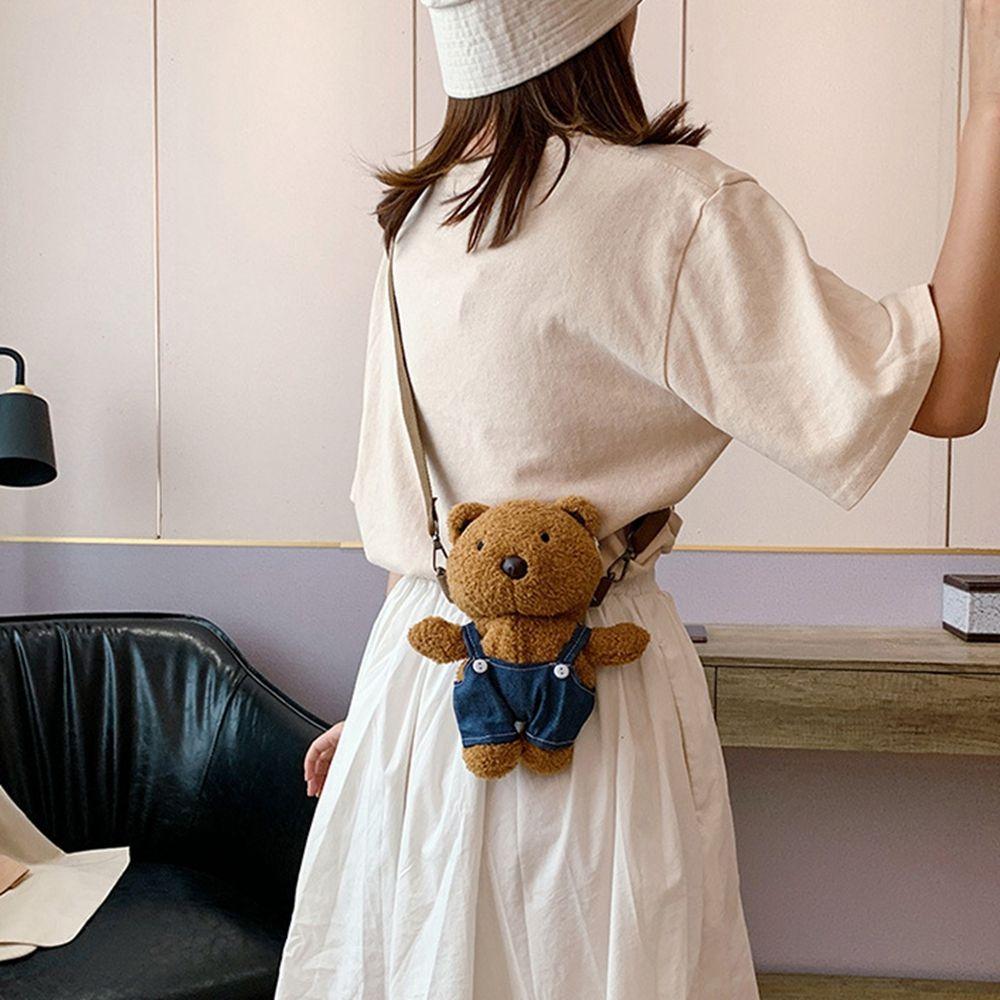 Plush Backpack Bag Princess Coin Purse Single Shoulder Bag Plush Doll Bag Bear Children Handbag