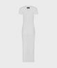 Marine Serre (W) Moon Logo Ribbed Jersey Tube Dress White Moon Logo Ribbed Jersey Tube Dress Wh10 White