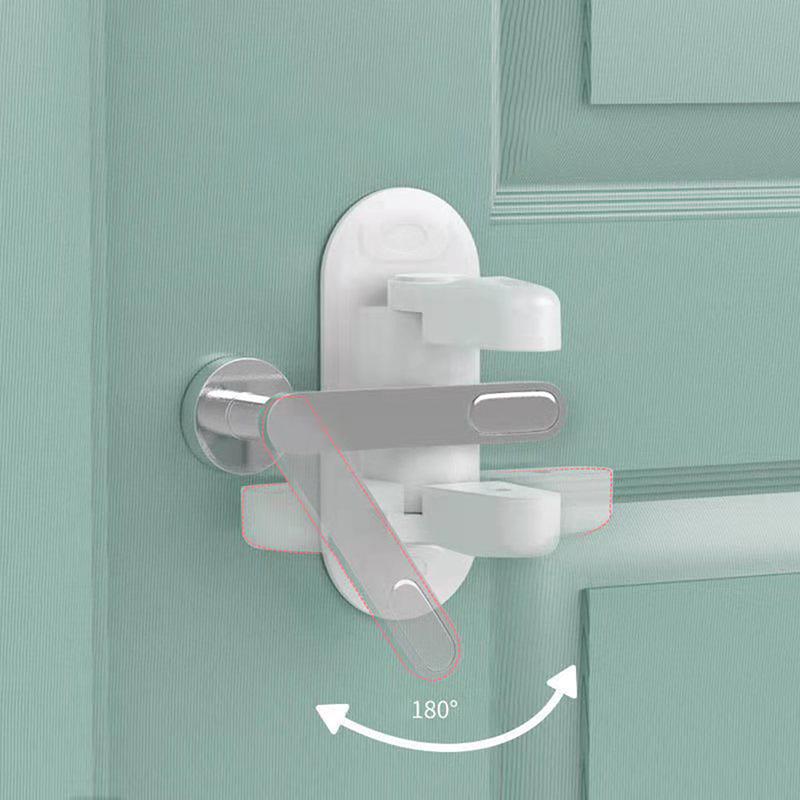 Universal Door Lever Lock Child Baby Safety Lock Adhesive Security Latch
