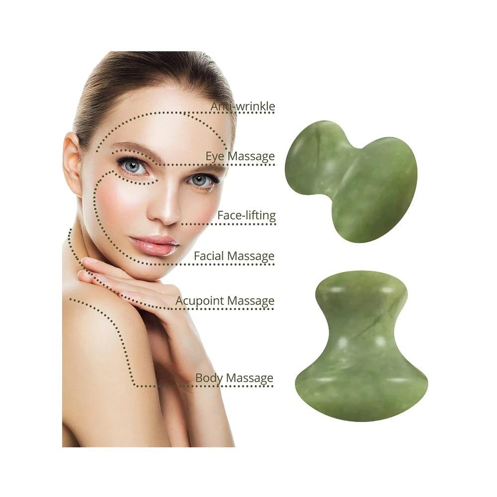 Natural Green Quartz Stone Massager Facial Roller Beauty Mushroom Shape Massage Eye Neck Care Slimming Health Beauty Tools