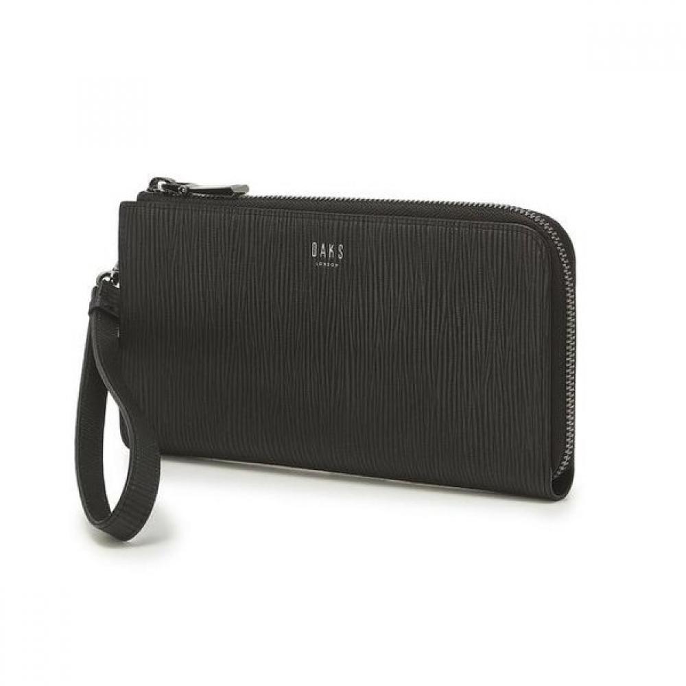 

Daks Black Embossed Pattern Cowhide Zipper Wallet Dbwa1f161 Single option