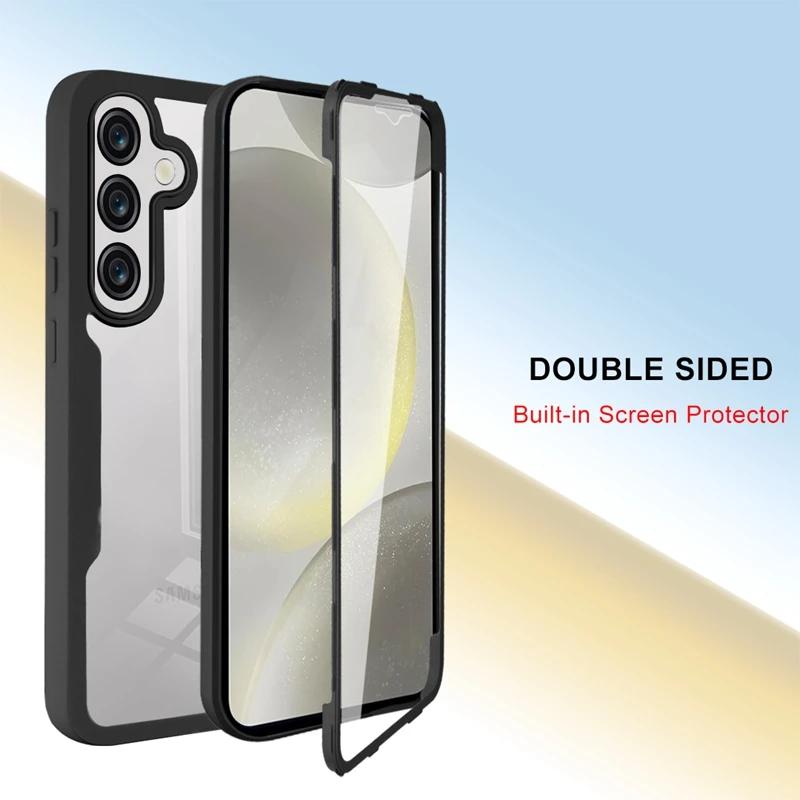 360 Double Sided Full Protection Phone Case for Samsung Galaxy A16 A26 A36 A56 A06 Slim Clear Cover with Screen Protector