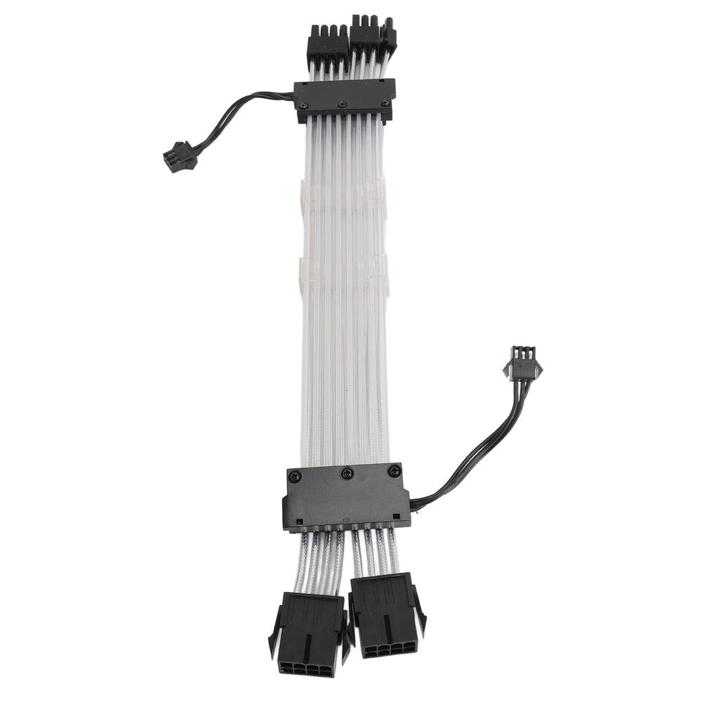 RGB PSU Cables ARGB GPU Power Supply Cable 2x8 Pin Extension Cable Kit 5V 3Pin Synchronized for PC Chassis