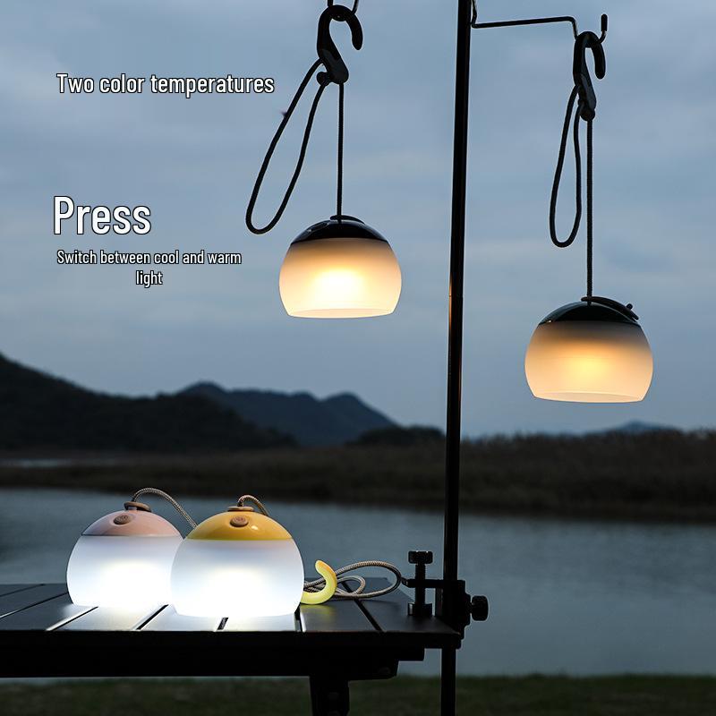 Retro USB Charging Multi-Functional LED Camping Lantern with Silicone Design