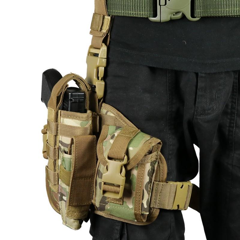 Adjustable Waterproof Universal Drop Leg Gun Holster Right Handed Tactical Thigh Pistol Bag Pouch Outdoor Sprots Legs Harness