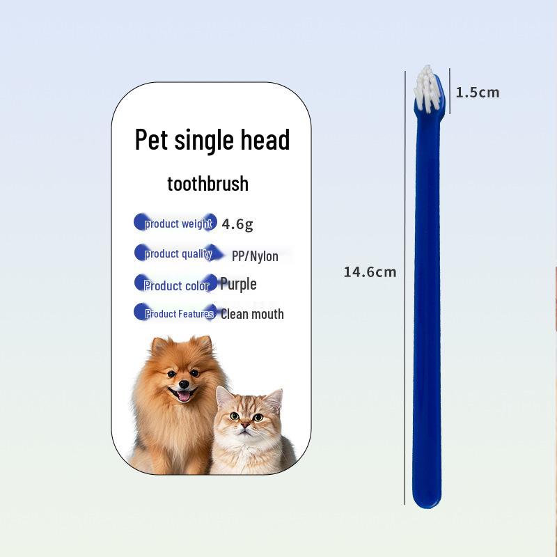 Cat & Dog Single Head Antibacterial Toothbrush for Oral Cleaning