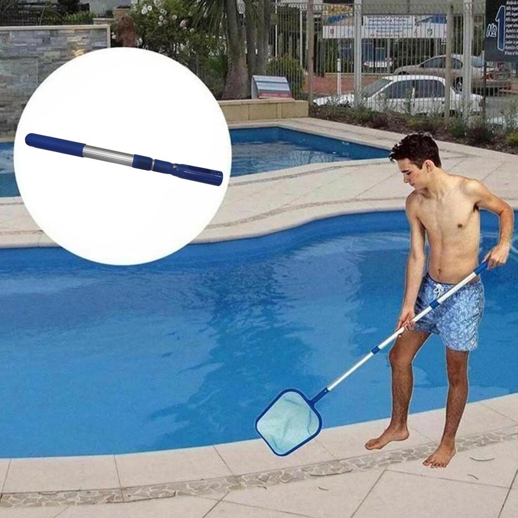Pool Skimming Net Easy To Carry Portable With 3 Sections 90cm Telescopic Pole uygun fiyatlı
