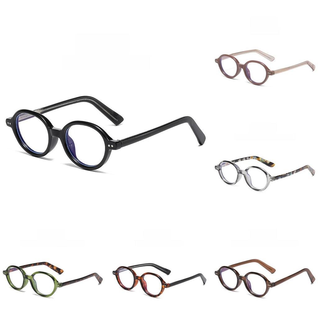Elliptical Japanese Eyeglasses Frame For Women With Blue Light Blocking Pc Lenses For Casual Wear