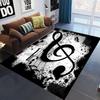 3D Musiknoten Anti-Rutsch Badezimmer Eingangstür Matte Teppich Innen Küche Schlafzimmer Wohnzimmer Boden Dekoration
