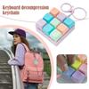 New Keyboard Fidget Toy, Fidget Clicker Keyboard Fidget Keychain, Button Fidget Gifts for Adults To Relieve Stress