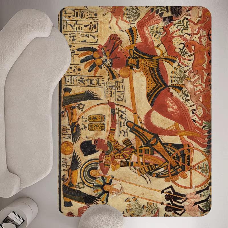 Ancient Egypt Egyptian Floor Carpet Kids Room Bedroom Decoration Balcony Anti-Slip Doormat Living Room Hotel Decor Mat